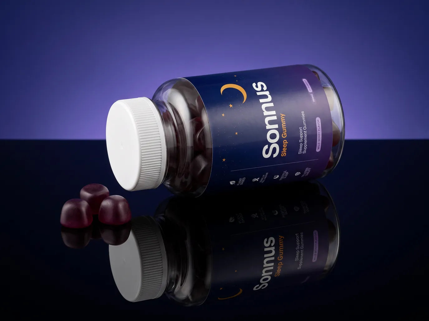 A jar of Sonnus Gummies
